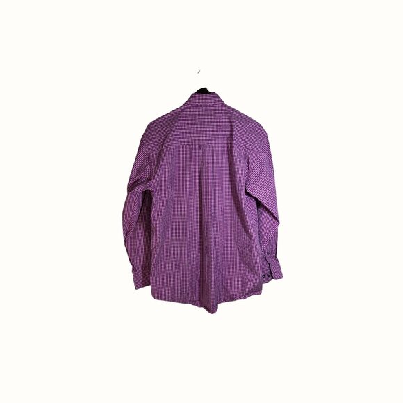 Wrangler George Strait Collection Pink Plaid Check One-Pocket Button-Down Shirt - Picture 3 of 6